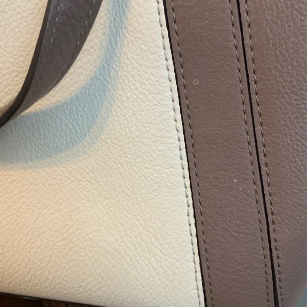 kate spade Two-Tone Cream and Brown Satchel